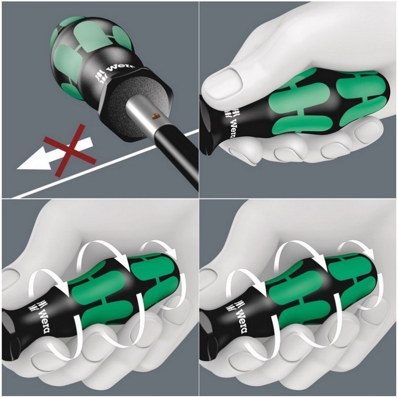 Wera 391/3 Esnek Şaftlı Lokmabaş Tornavida Set 6-8x167mm 3P 05135311001