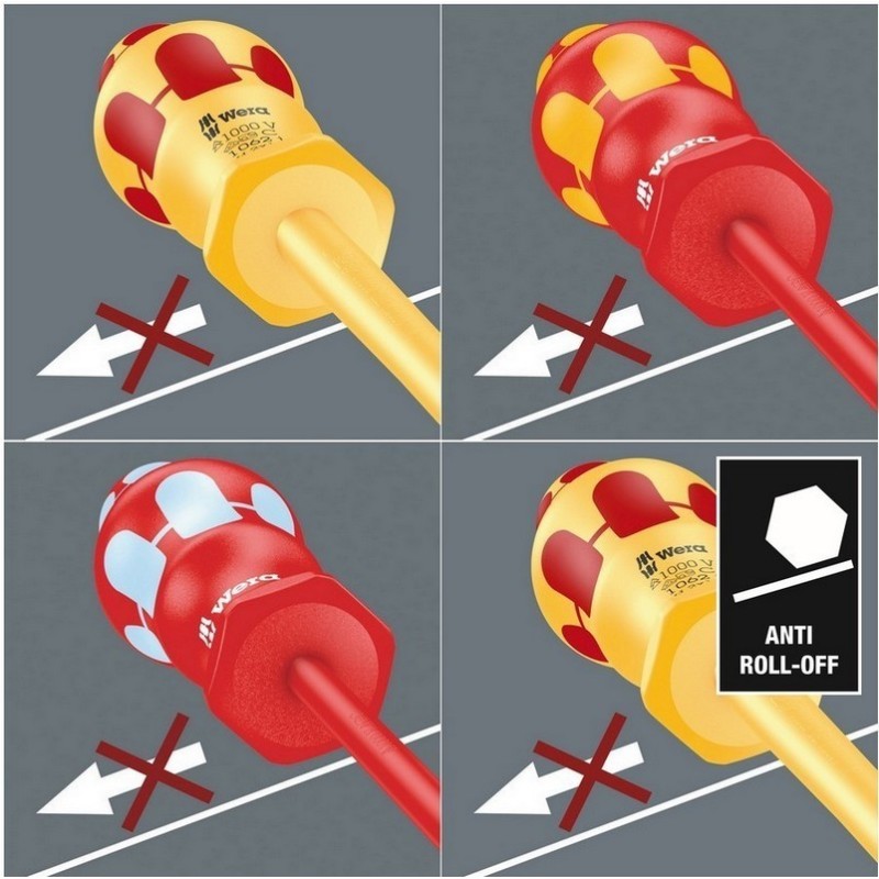 Wera 3160 i/7 VDE İzole Yıldız Düz Tornavida Raflı Set 7P 05022728001