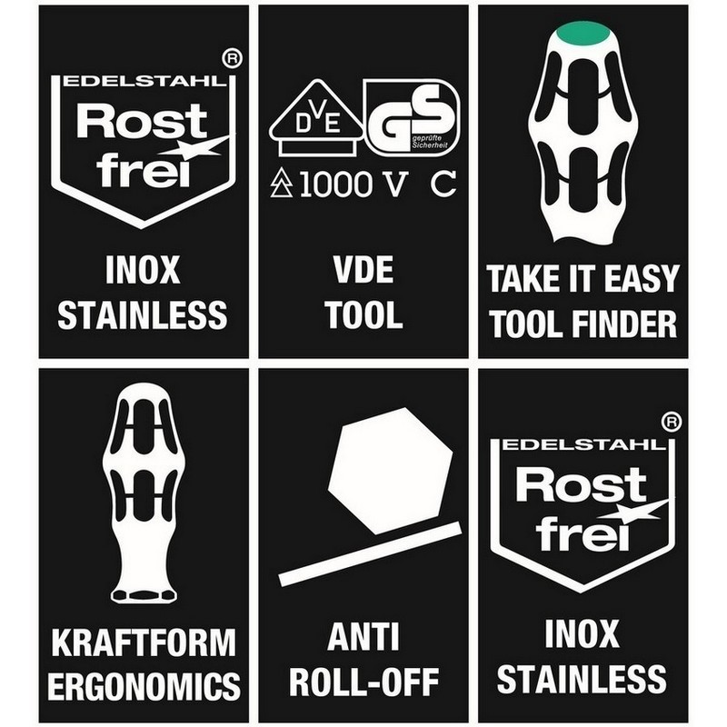 Wera 3167 i/7 VDE İzole Torx Tornavida Set Raflı 7P 05022767001