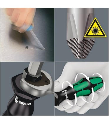 Wera 334 SK/6 Anahtar Destekli Yıldız Düz Tornavida Set 6P 05007680001