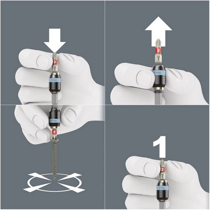 Wera 3816 R Rapidaptor Bits Tutuculu Tornavida 05051465001