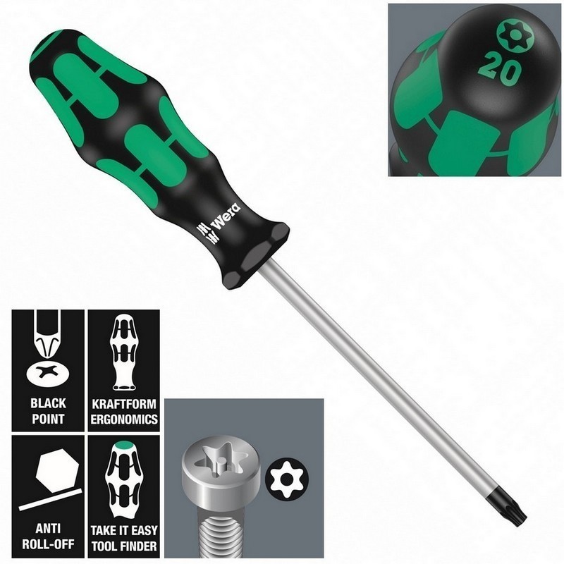 Wera 367/6 Delikli Torx BO Tornavida Set 6P 05138250001