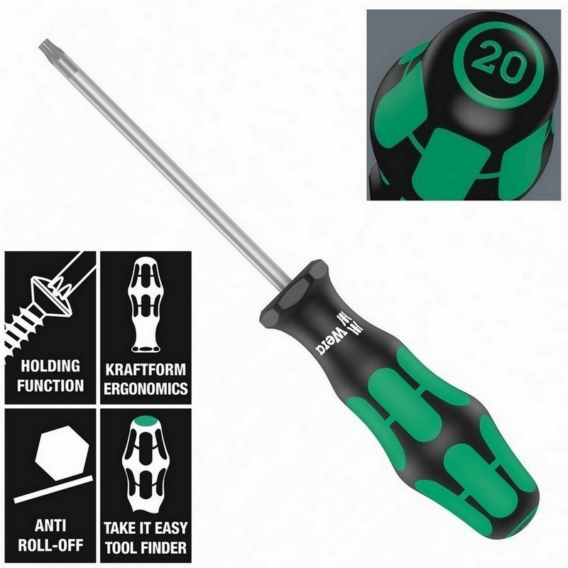 Wera 367/4 Torx HF Tornavida Set 300mm 4P 05028074001