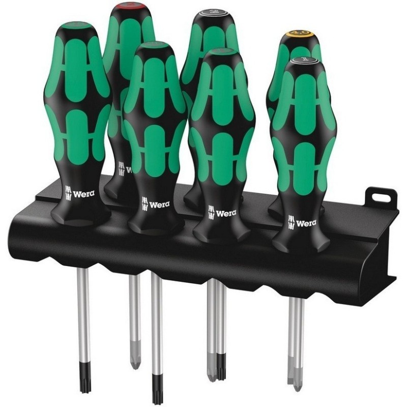 Wera 335/350/367/7 Düz Yıldız Pozidriv Torx Tornavida Set 7P 05320540001