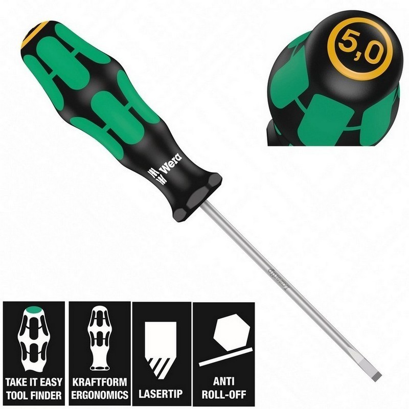 Wera 335/350/367/7 Düz Yıldız Pozidriv Torx Tornavida Set 7P 05320540001