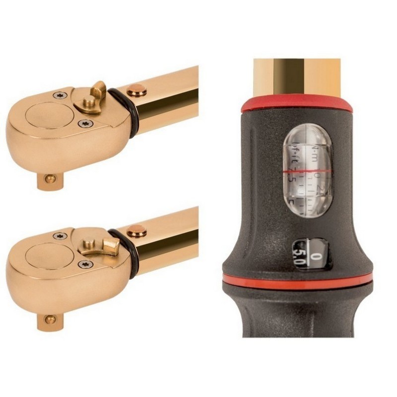 Bahco NS041-16-200 Kıvılcım Çıkarmaz 40-200Nm 1/2'' Cırcırlı Ayarlanabilir Tork Anahtarı