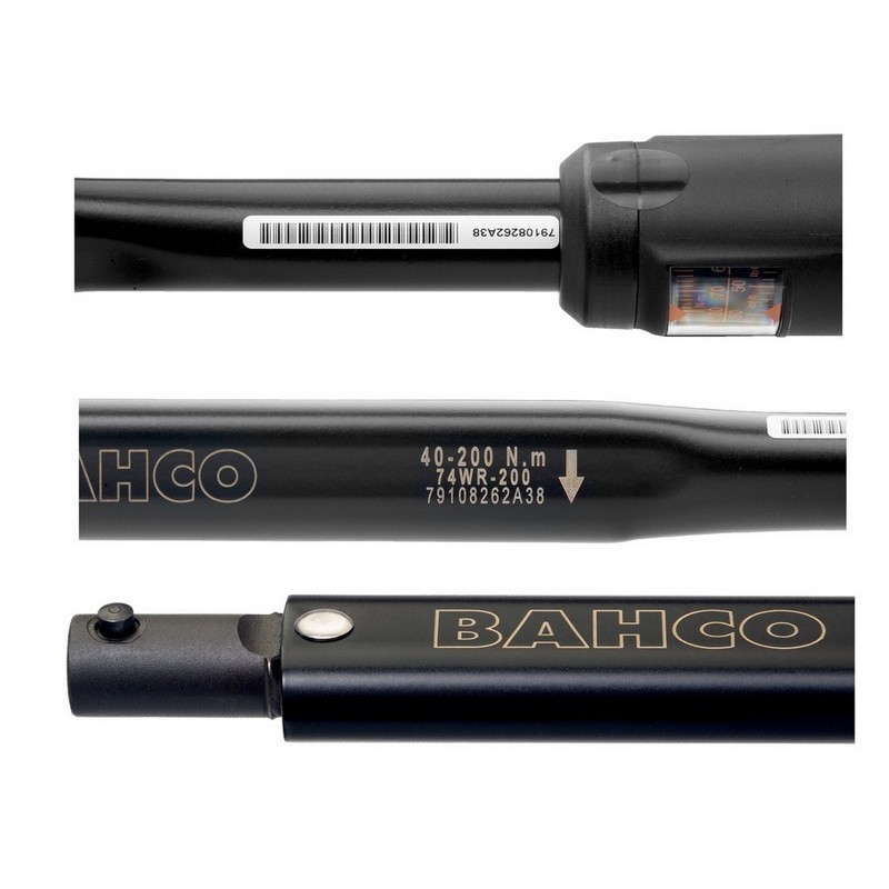 Bahco 74WS-200 40-200Nm Ayarlanabilir Tork Anahtarı Spigot 16mm Değişken Uçlu