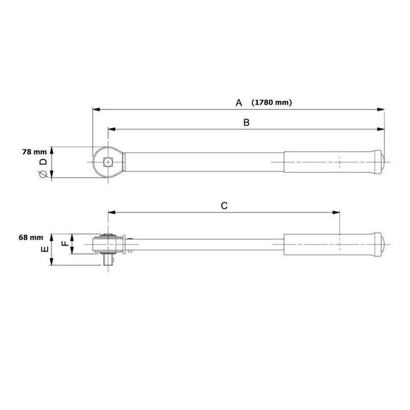 Bahco 7455-1500 300-1500Nm Ayarlanabilir Tork Anahtarı 1" Cırcırlı 2 Parçalı tutamak