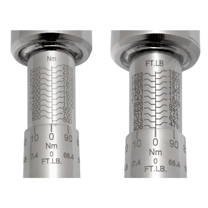 Bahco 7455-2500 500-2500Nm Ayarlanabilir Tork Anahtarı 1" Sabit Kare Sürücülü