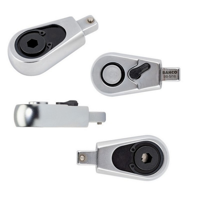 Bahco 9B-6/16 Bits Tutucu Cırcır 9x12mm Tork Ucu 5/16" Yön Mandallı