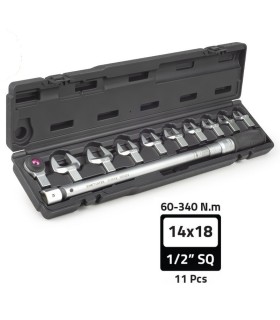 Netratek CTK-340 60-340Nm 1/2" 13-30mm Açıkağız Torkmetre Seti 11P