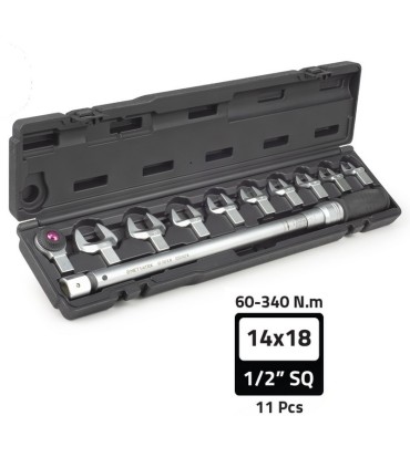 Netratek CTK-340 60-340Nm 1/2" 13-30mm Açıkağız Torkmetre Seti 11P