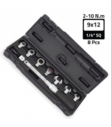 Netratek CTK-010 2-10Nm 1/4" Açıkağız Yıldız Tork Seti 10-13-17mm 8P