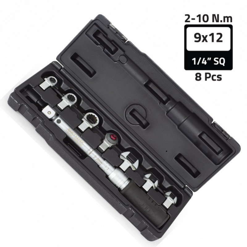 Netratek CTK-010 2-10Nm 1/4" Açıkağız Yıldız Tork Seti 10-13-17mm 8P