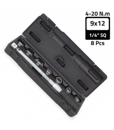 Netratek CTK-020 4-20Nm 1/4" Açıkağız Yıldız Tork Seti 10-13-17mm 8P