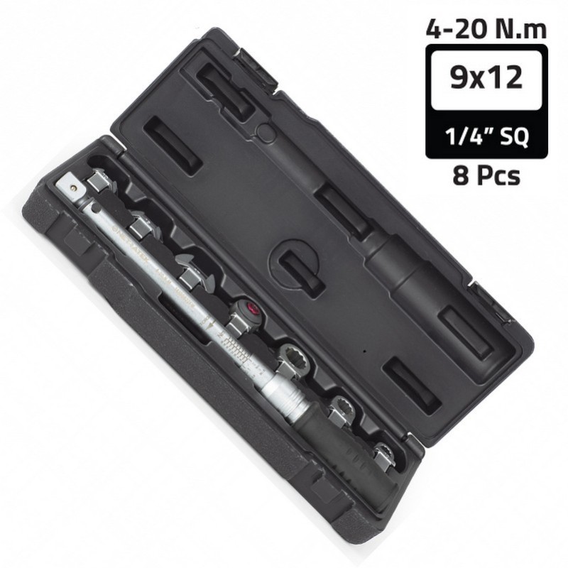 Netratek CTK-020 4-20Nm 1/4" Açıkağız Yıldız Tork Seti 10-13-17mm 8P