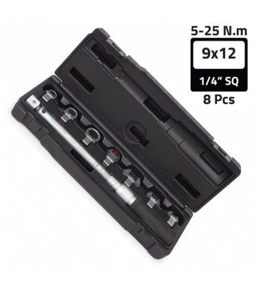 Netratek CTK-025 5-25Nm 3/8" Açıkağız Yıldız Tork Seti 10-13-17mm 8P