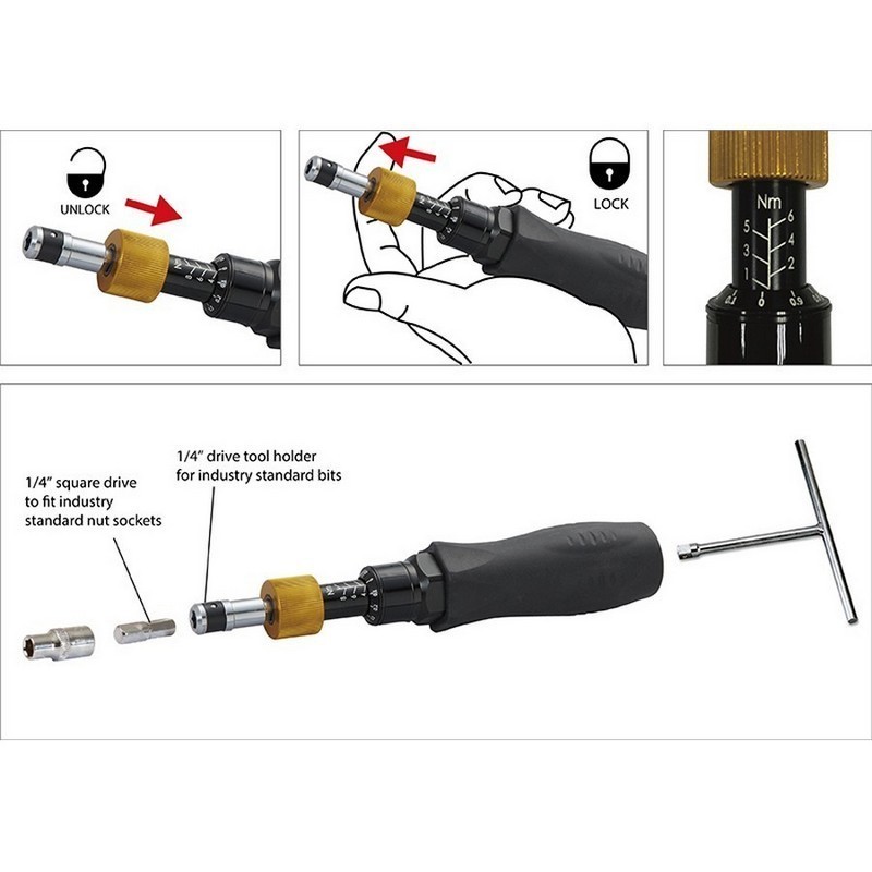 Netratek STK-035 1-3.5Nm 1/4" Tork Ayarlı Tornavida Seti 21P