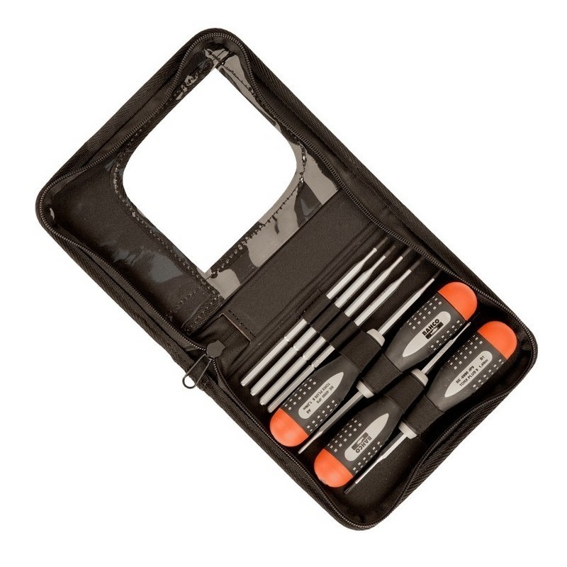 Bahco BE-6990-IPSET Sabit Torklu Tornavida Geçmeli Uçlu 8P