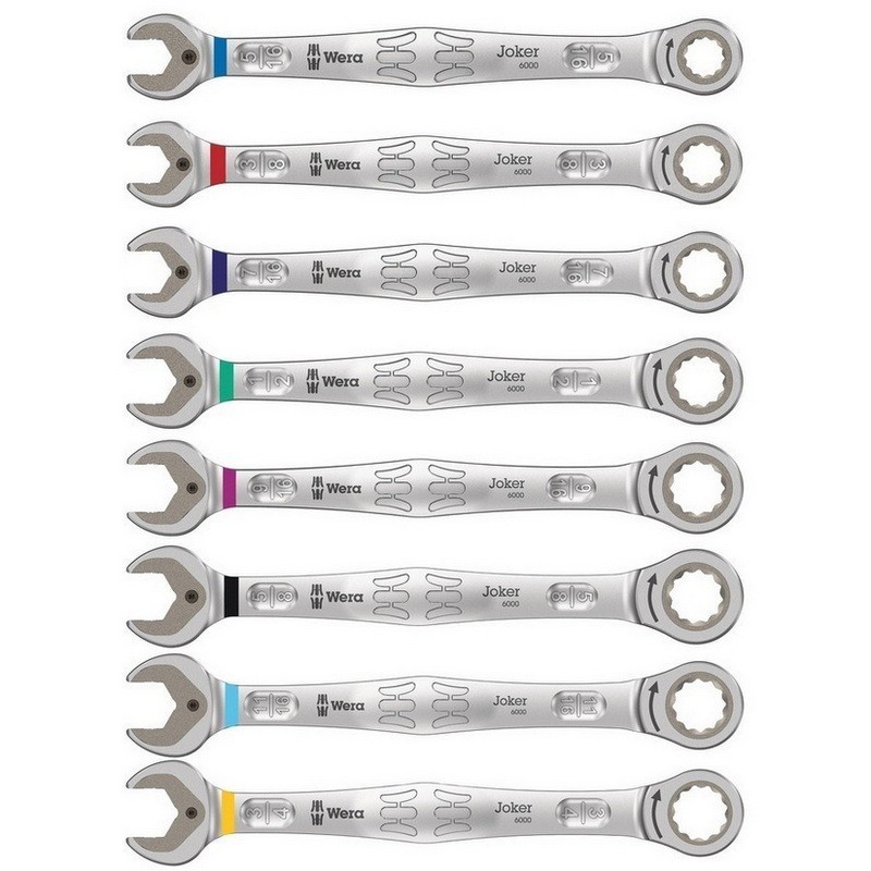 Wera 6000 Joker Cırcırlı Yıldız Açık Ağız Kombine Anahtar Set 8P 05020012001
