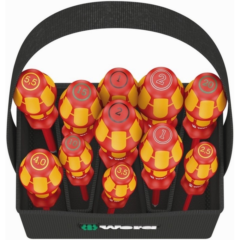 Wera Kraftform 2go 100 VDE Çantalı Tornavida Seti 11P 05004310001