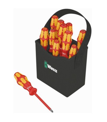 Wera Kraftform 2go 100 VDE Çantalı Tornavida Seti 11P 05004310001