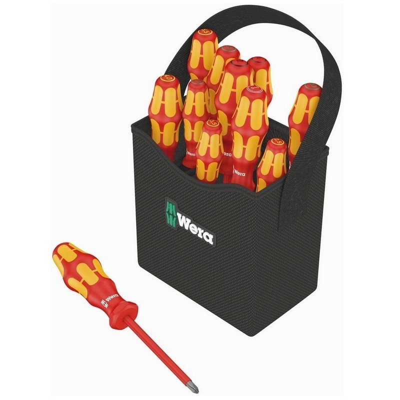 Wera Kraftform 2go 100 VDE Çantalı Tornavida Seti 11P 05004310001