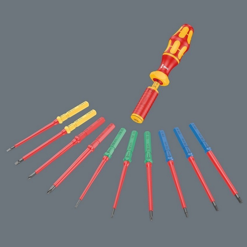 Wera VDE 15 Tool Finder  Ekstra İnce 1 Geçmeli Uçlu Torklu Tornavida 1.2-3Nm Set05006605001