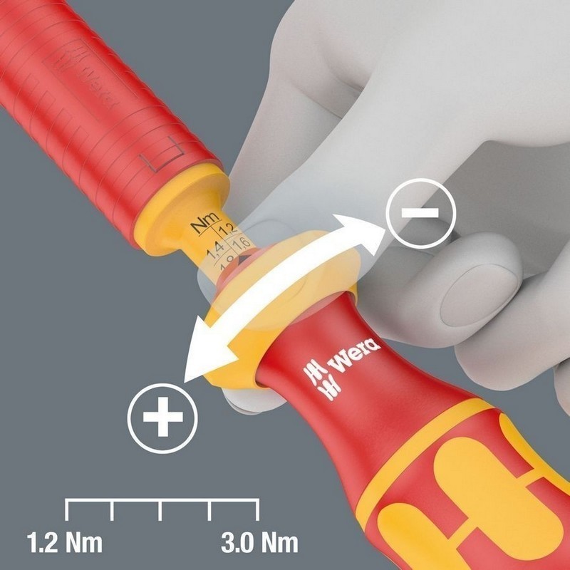 Wera VDE 15 Tool Finder Ekstra İnce 1 Geçmeli Uçlu Torklu Tornavida 1.2-3Nm Set 05006605001