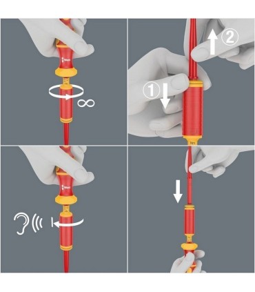 Wera VDE 15 Tool Finder Ekstra İnce 1 Geçmeli Uçlu Torklu Tornavida 1.2-3Nm Set 05006605001