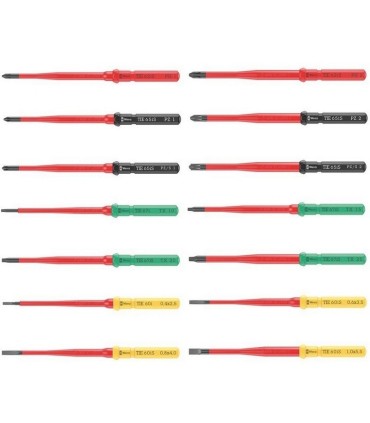 Wera KK VDE 16 Tool Finder Ekstra İnce 1 Geçmeli Uçlu Tornavida Set 05006608001