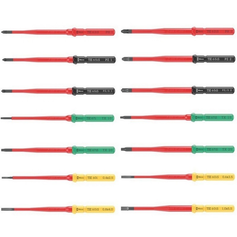 Wera KK VDE 16 Tool Finder Ekstra İnce 1 Geçmeli Uçlu Tornavida Set 05006608001