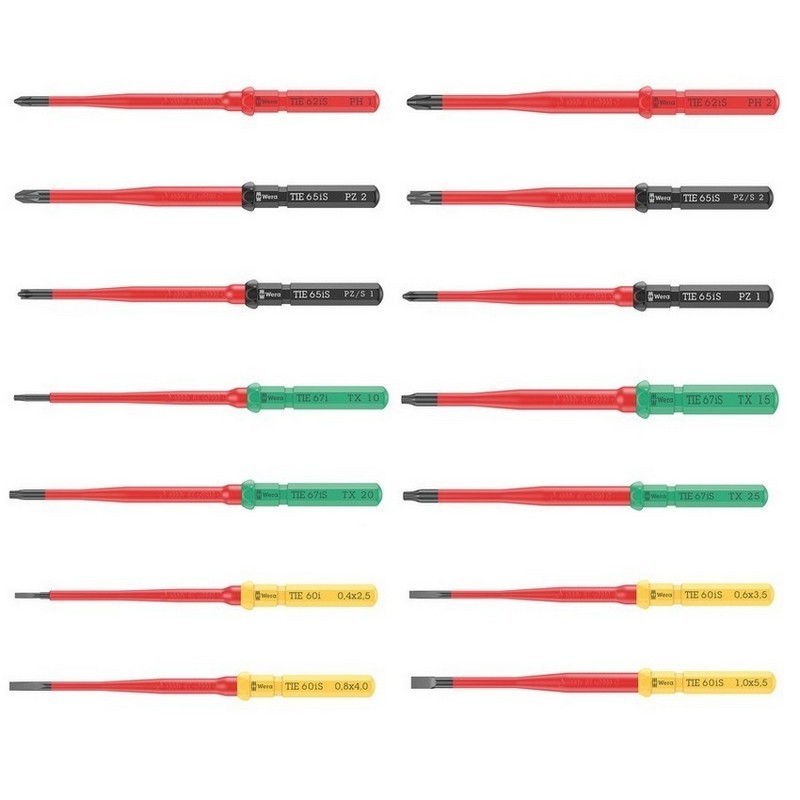 Wera VDE 16 Tool Finder Ekstra İnce 1 Geçmeli Uçlu Torklu Tornavida 1.2-3Nm Set 05006605001