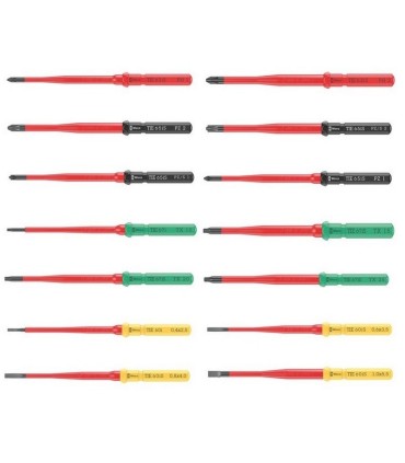 Wera VDE 17 Tool Finder Ekstra İnce 1 Geçmeli Uçlu Penseli Tornavida Set 05006612001