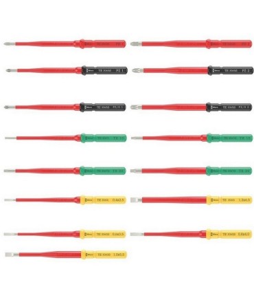 Wera KK VDE 17 Tool Finder Paslanmaz Ekstra İnce 1 Geçmeli Uçlu Tornavida Set 05006631001