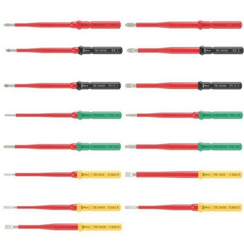 Wera KK VDE 17 Tool Finder Paslanmaz Ekstra İnce 1 Geçmeli Uçlu Tornavida Set 05006631001