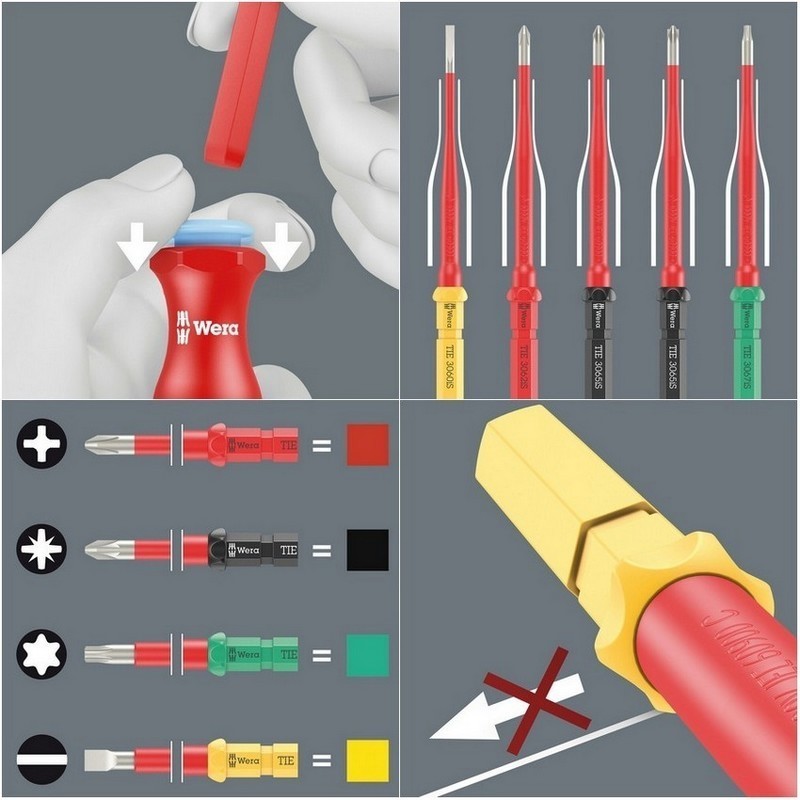 Wera KK VDE 17 Tool Finder Paslanmaz Ekstra İnce 1 Geçmeli Uçlu Tornavida Set 05006631001