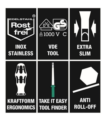 Wera KK VDE 7 Tool Finder Paslanmaz Torx Geçmeli Uçlu Tornavida Set 05006630001