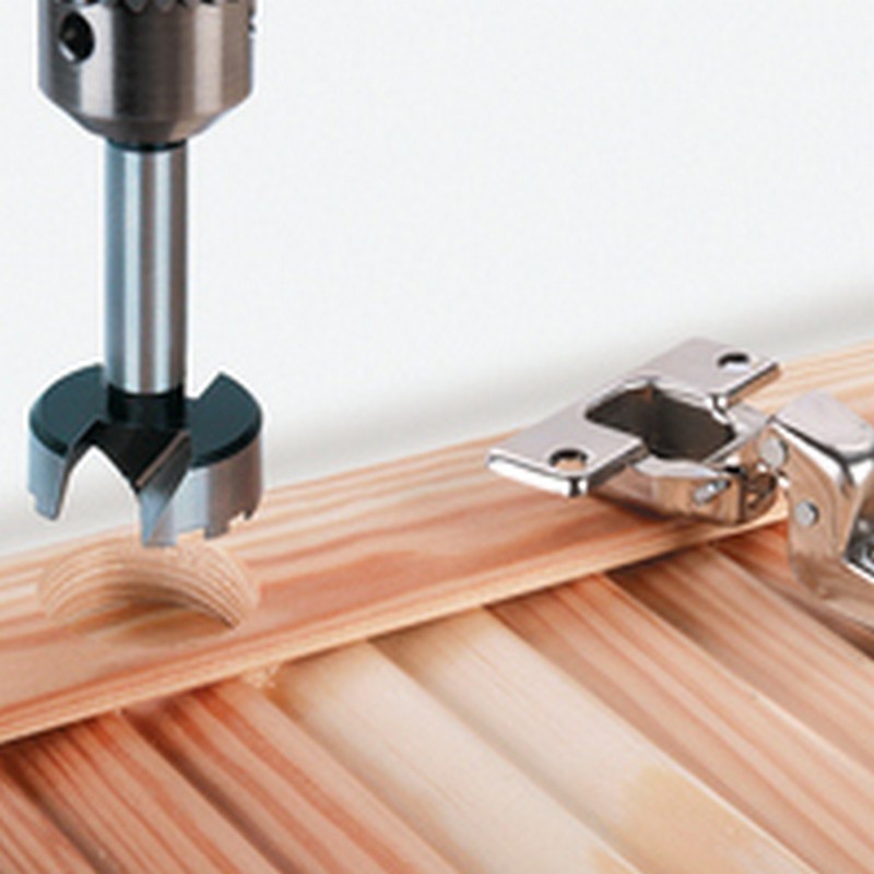 Wolfcraft 8728000 Forstner 35mm Punta ve Menteşe Şablon Seti 2P