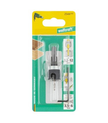 Wolfcraft 2544000 Havşa Başlı Derinlik Ayarlı Matkap Ucu 2P