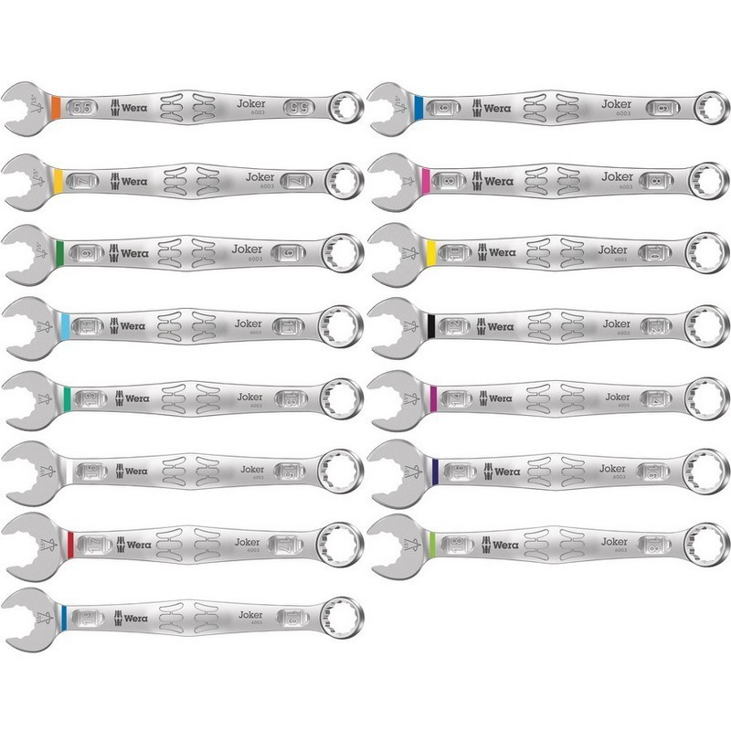 Wera 6003 Joker Cırcırlı Yıldız Açık Ağız Kombine Anahtar Set 15P 05020302001