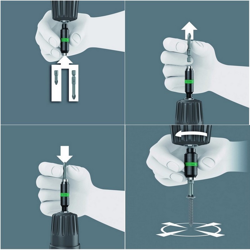 Wera 897/4 R  SB Rapidaptor Bitorsion Bits Tutucu 75mm 05073420001