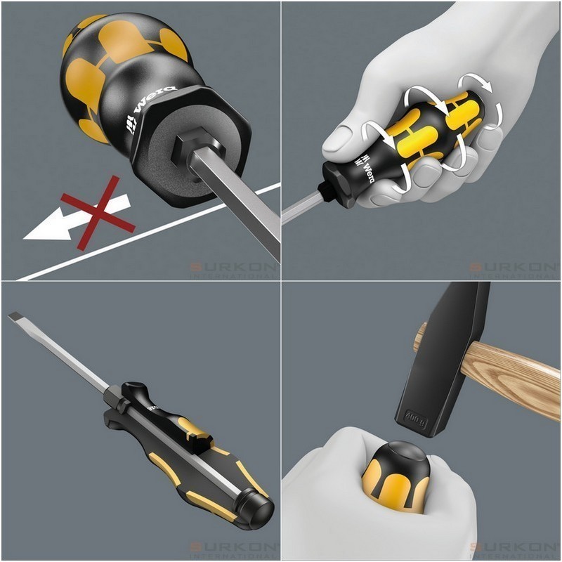 Wera 900/7 Pozidriv Düz Keski Tornavida Seti 3 Açacaklı 7P 05137813001