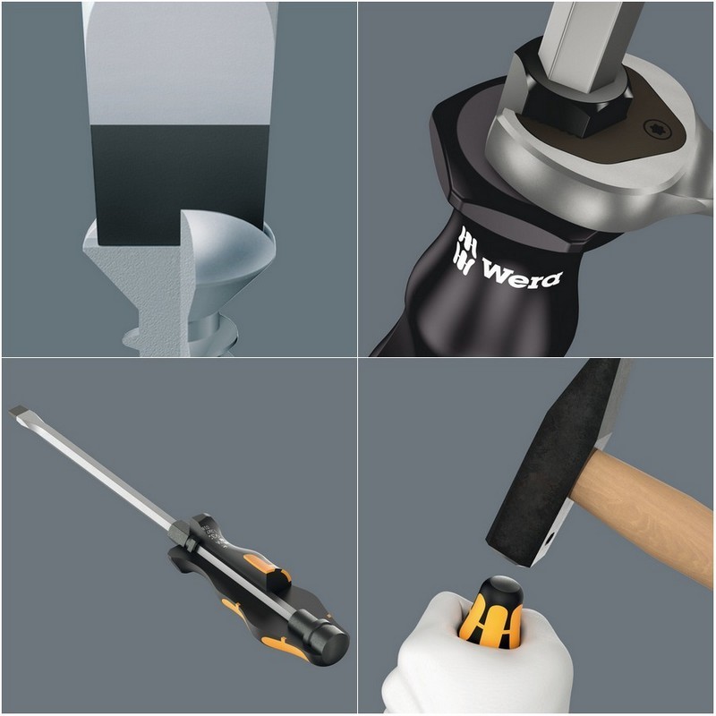 Wera 900/7 Pozidriv Düz Keski Tornavida Seti 3 Açacaklı 7P 05137813001