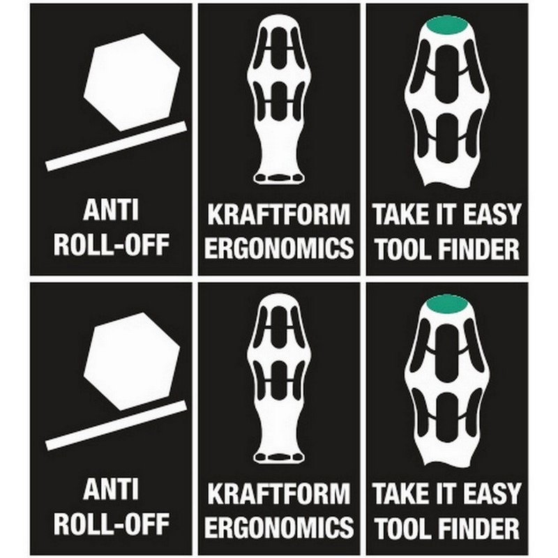 Wera Stubby/Topaç TX Torx Tornavida Seti 1 TX10-TX30 5P 05008876001