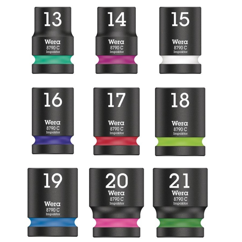 Wera Belt C Impaktor 1 Lokma Set 1/2" 13-21mm 10P 05004580001