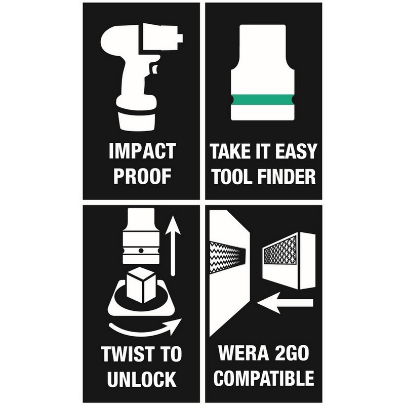 Wera Belt C Impaktor 1 Lokma Set 1/2" 13-21mm 10P 05004580001