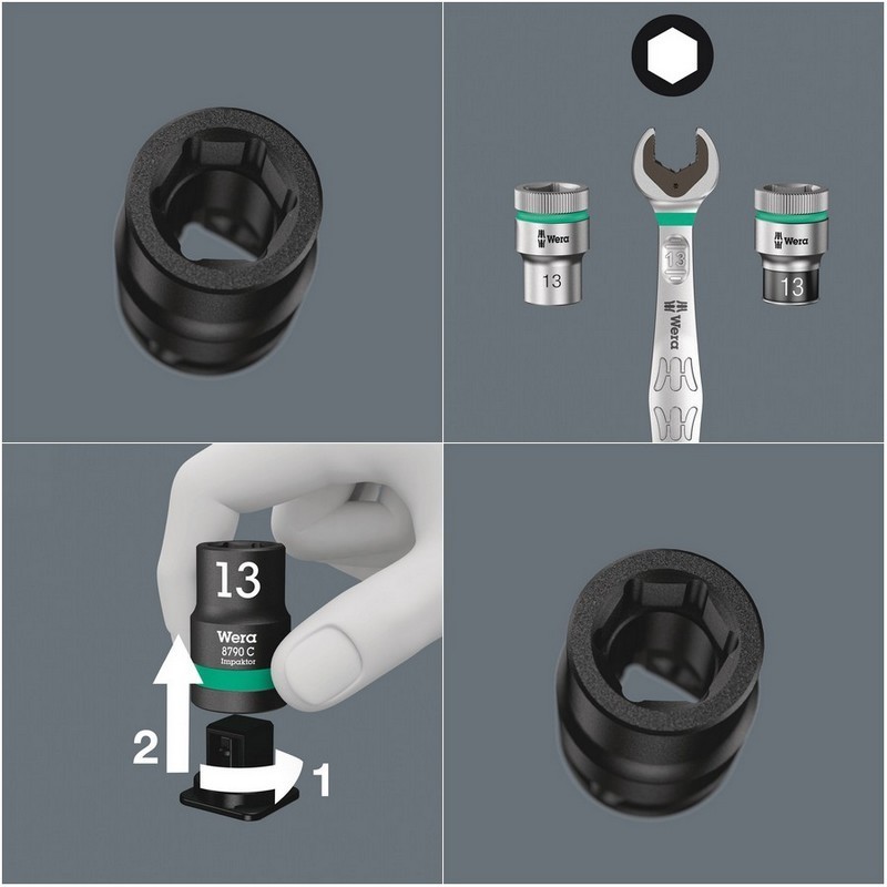 Wera Belt C Impaktor 1 Lokma Set 1/2" 13-21mm 10P 05004580001