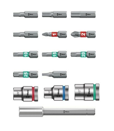 Wera 8009 Zyklop Pocket Emperyal Cırcır Lokma Bits Set 2 18P 05004283001