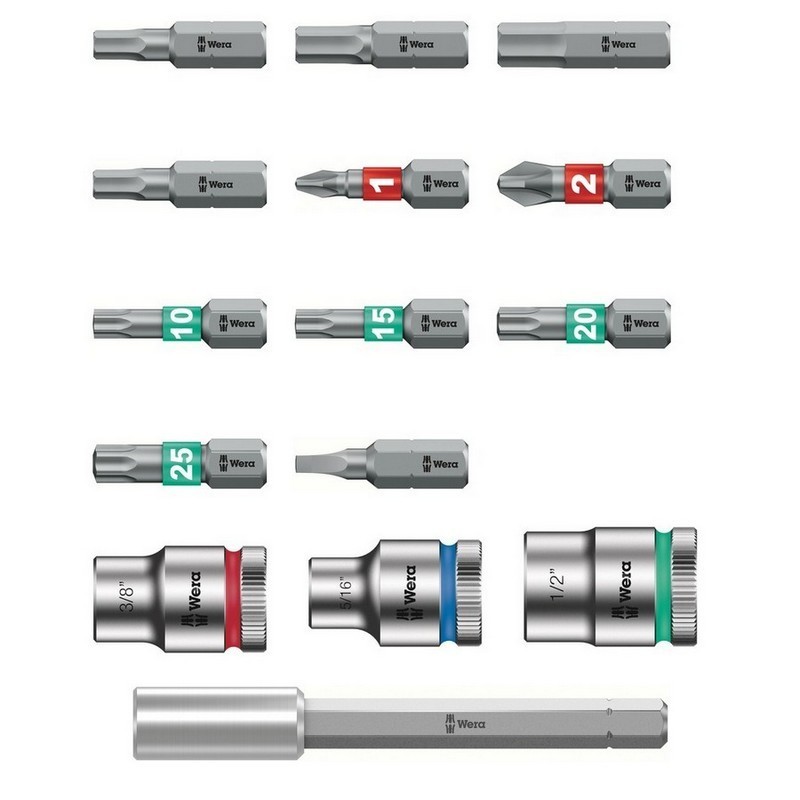 Wera 8009 Zyklop Pocket Emperyal Cırcır Lokma Bits Set 2 18P 05004283001